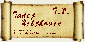 Tadej Miljković vizit kartica